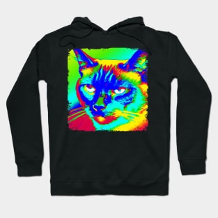 Snowshoe Pop Art - Cat Lover Gift Hoodie